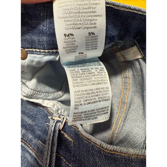 Mother The Insider Crop Undone Hem Stretch Casual Jeans Medium Kitty Blue 25 - Picture 7 of 9